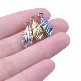 Wholesale Steel Gold Conch Titanium Steel Colorful Pendant Jewelry Accessories
