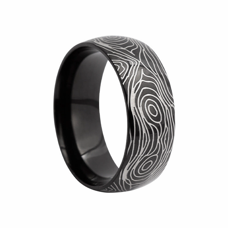 Wholesale Steel Pattern Annual Ring Pattern 6/8mm Inner and Outer Ball Ring