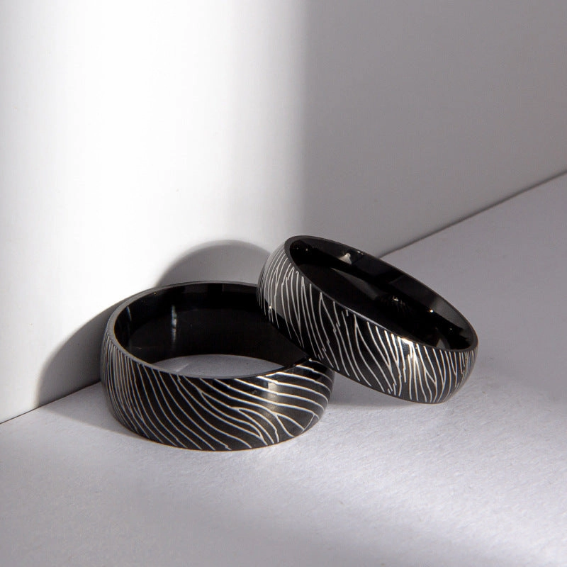 Wholesale Steel Pattern Annual Ring Pattern 6/8mm Inner and Outer Ball Ring
