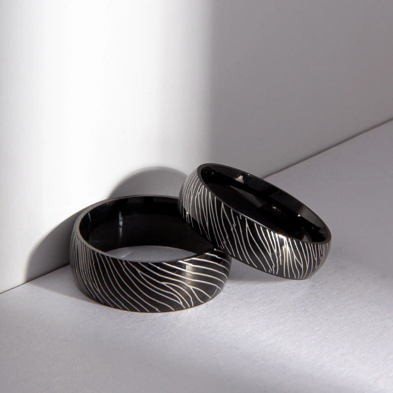 Wholesale Steel Pattern Annual Ring Pattern 6/8mm Inner and Outer Ball Ring