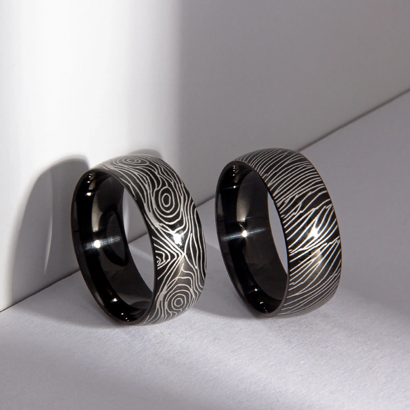 Wholesale Steel Pattern Annual Ring Pattern 6/8mm Inner and Outer Ball Ring