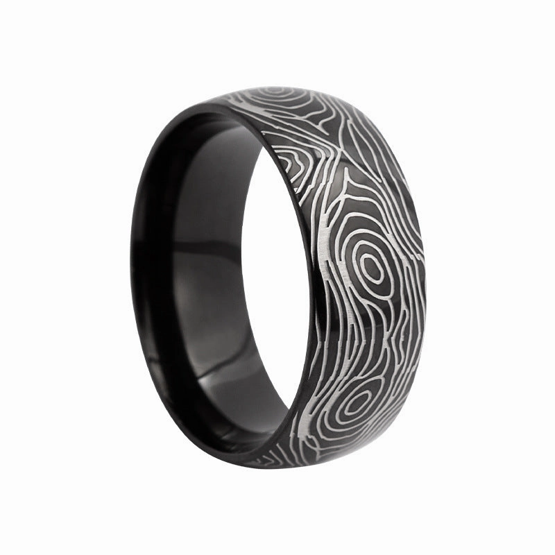 Wholesale Steel Pattern Annual Ring Pattern 6/8mm Inner and Outer Ball Ring