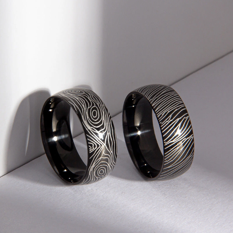 Wholesale Steel Pattern Annual Ring Pattern 6/8mm Inner and Outer Ball Ring