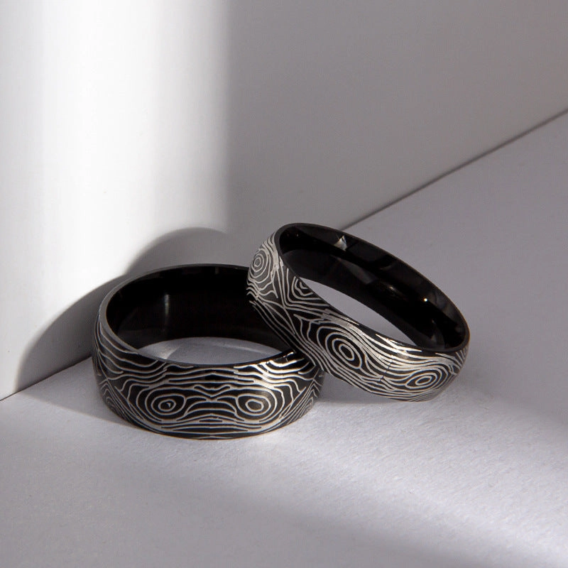 Wholesale Steel Pattern Annual Ring Pattern 6/8mm Inner and Outer Ball Ring