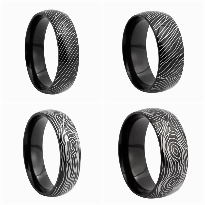 Wholesale Steel Pattern Annual Ring Pattern 6/8mm Inner and Outer Ball Ring