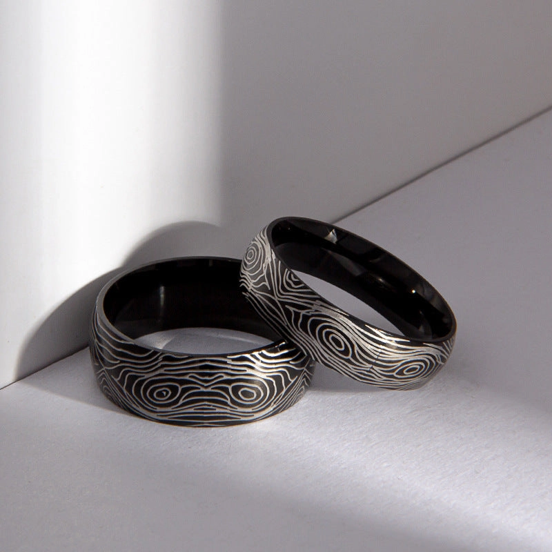 Wholesale Steel Pattern Annual Ring Pattern 6/8mm Inner and Outer Ball Ring