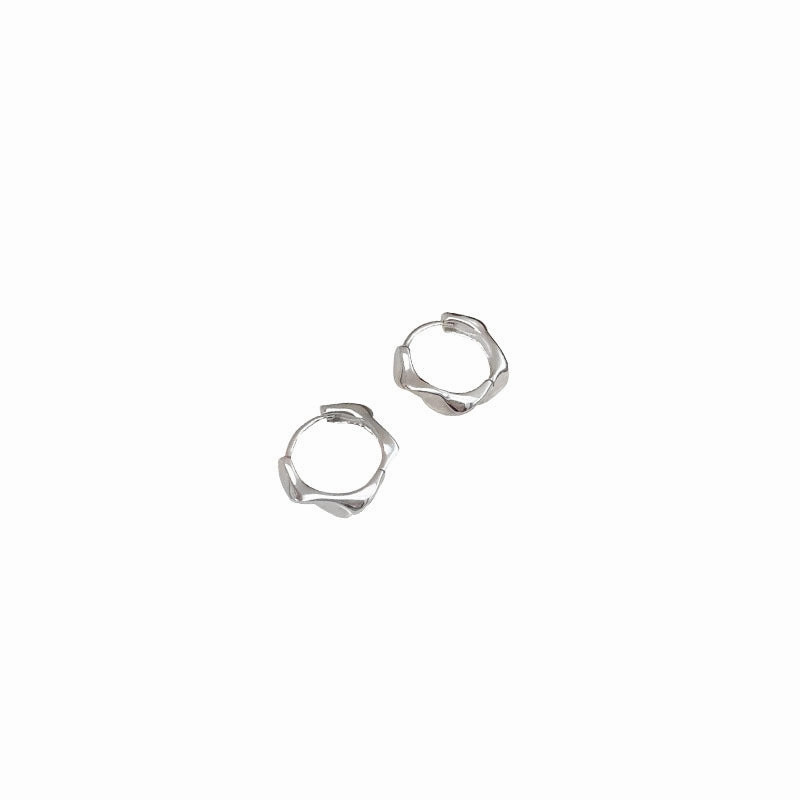 Wholesale Sterling Silver Irregular Mobius Earrings