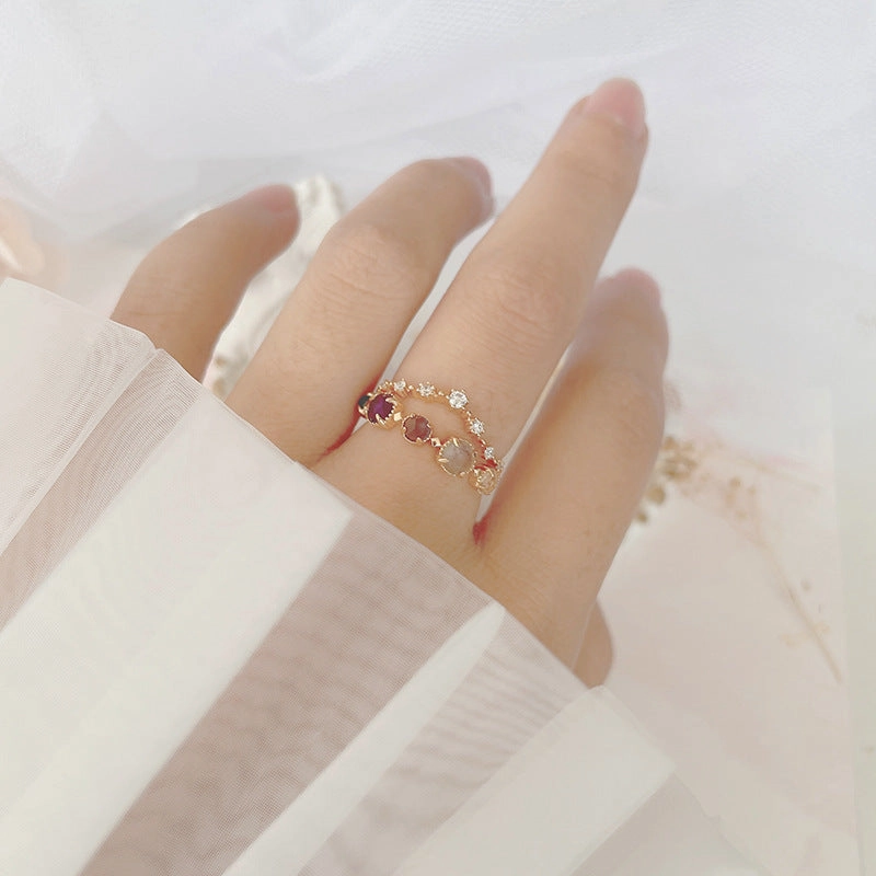 Wholesale Sterling Silver Multicolor Gemstone Ring