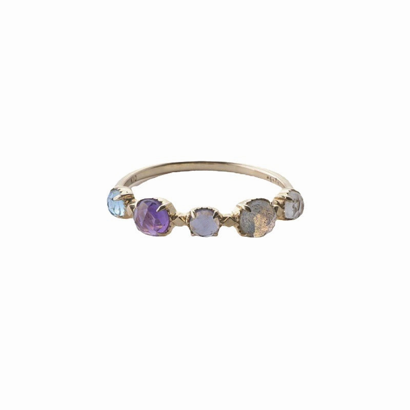 Wholesale Sterling Silver Multicolor Gemstone Ring