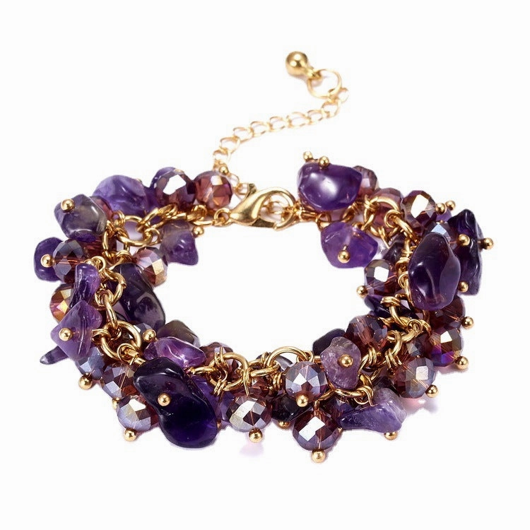 Wholesale Stone 5 Color Crystal Gravel Creative Crystal Bracelet