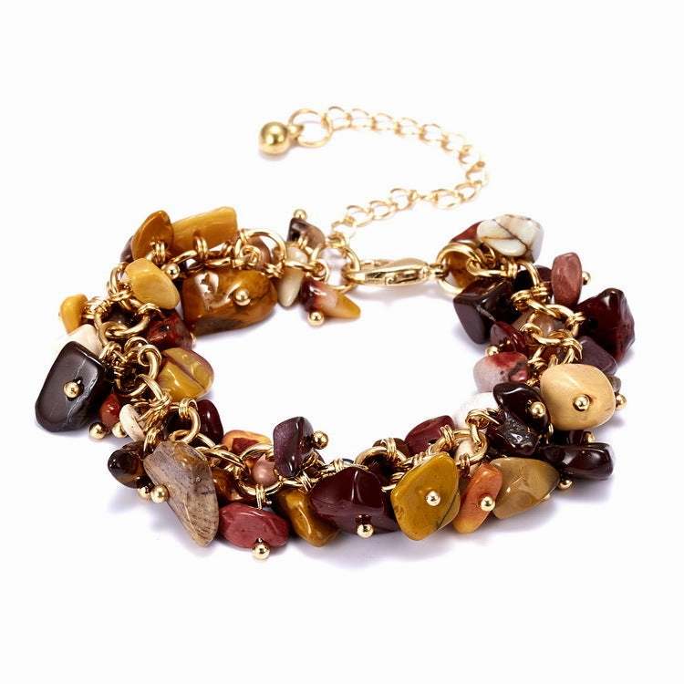 Wholesale Stone 5 Color Crystal Gravel Creative Crystal Bracelet