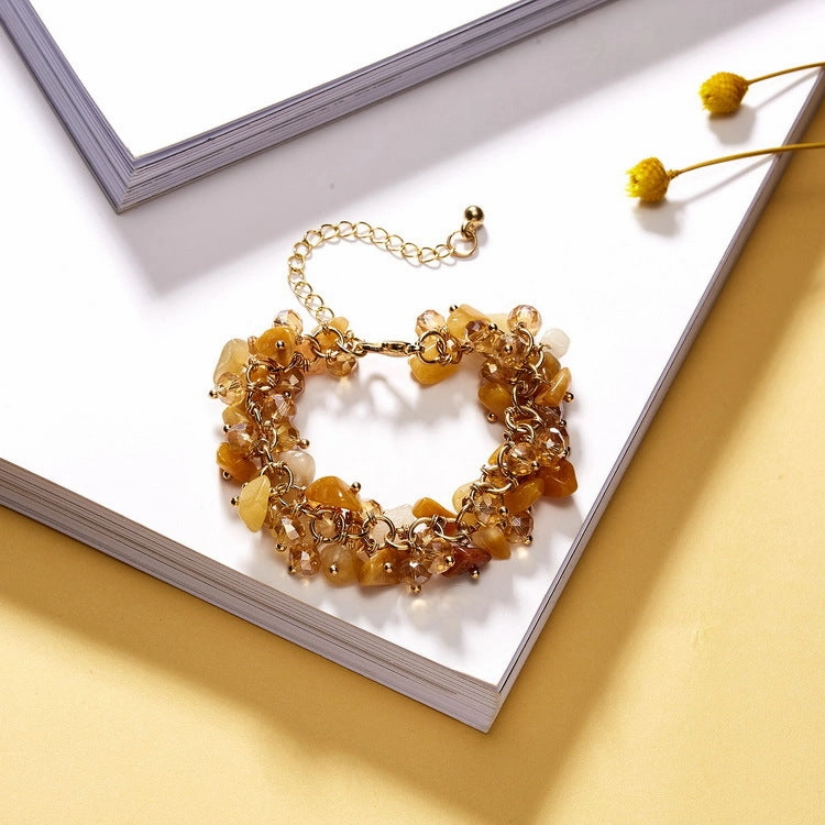 Wholesale Stone 5 Color Crystal Gravel Creative Crystal Bracelet
