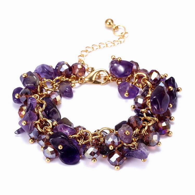 Wholesale Stone 5 Color Crystal Gravel Creative Crystal Bracelet