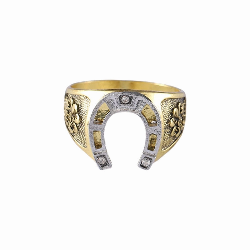 Wholesale Stylish Statement Carved Horseshoe Ring