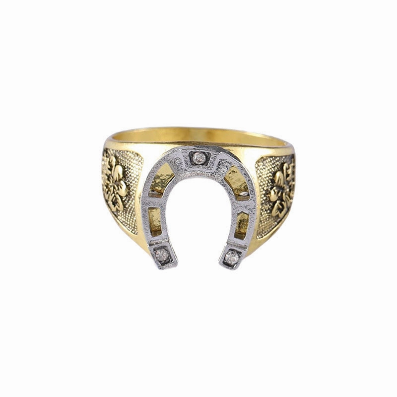 Wholesale Stylish Statement Carved Horseshoe Ring