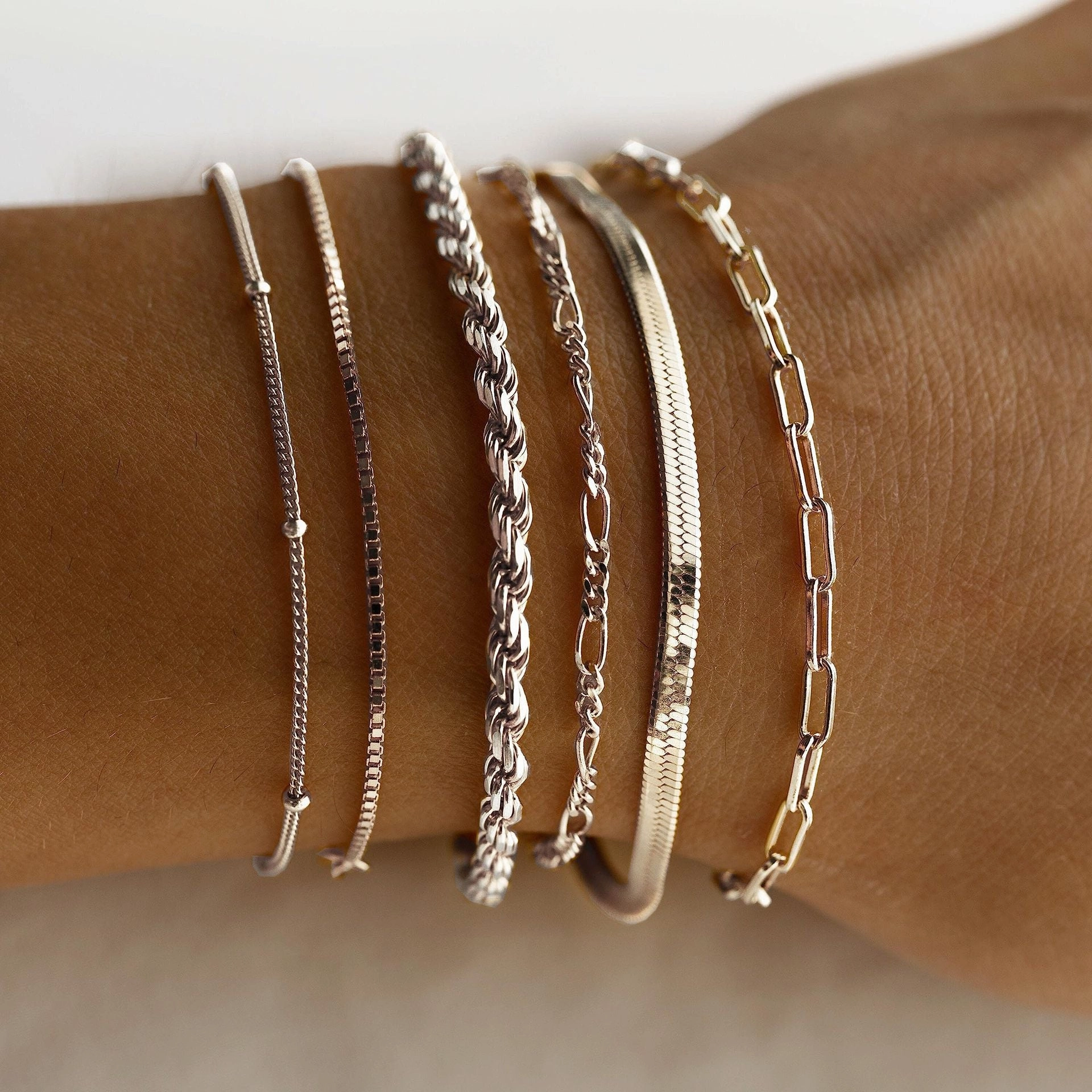 Wholesale suit Jewelry Personalized Bracelet New Alloy Combination Bracelet Six-piece Set