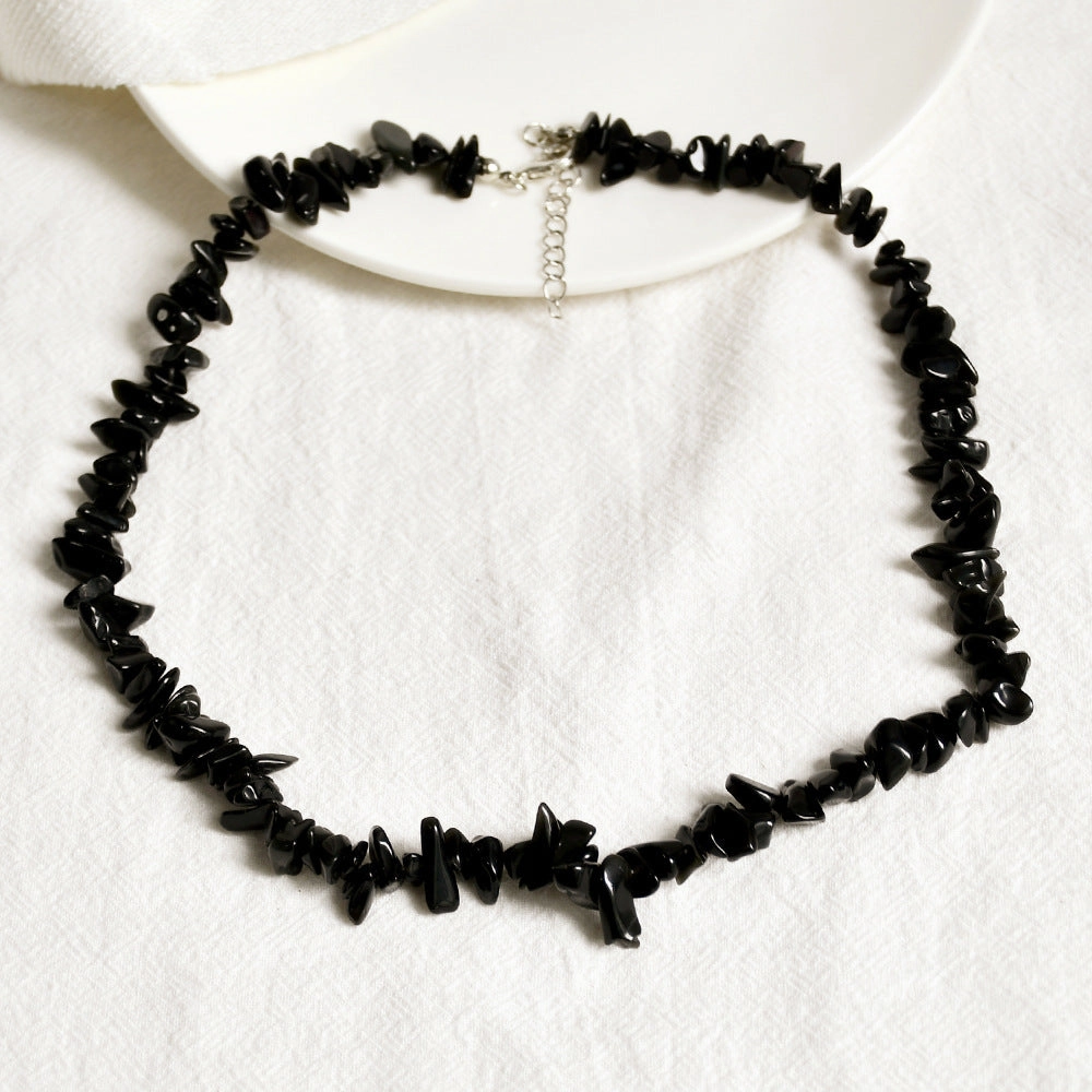 Wholesale Summer beach wind color crystal gravel necklace