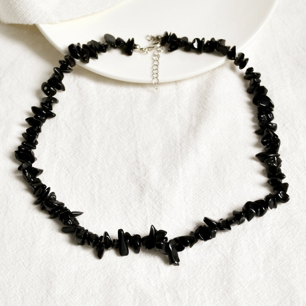 Wholesale Summer beach wind color crystal gravel necklace