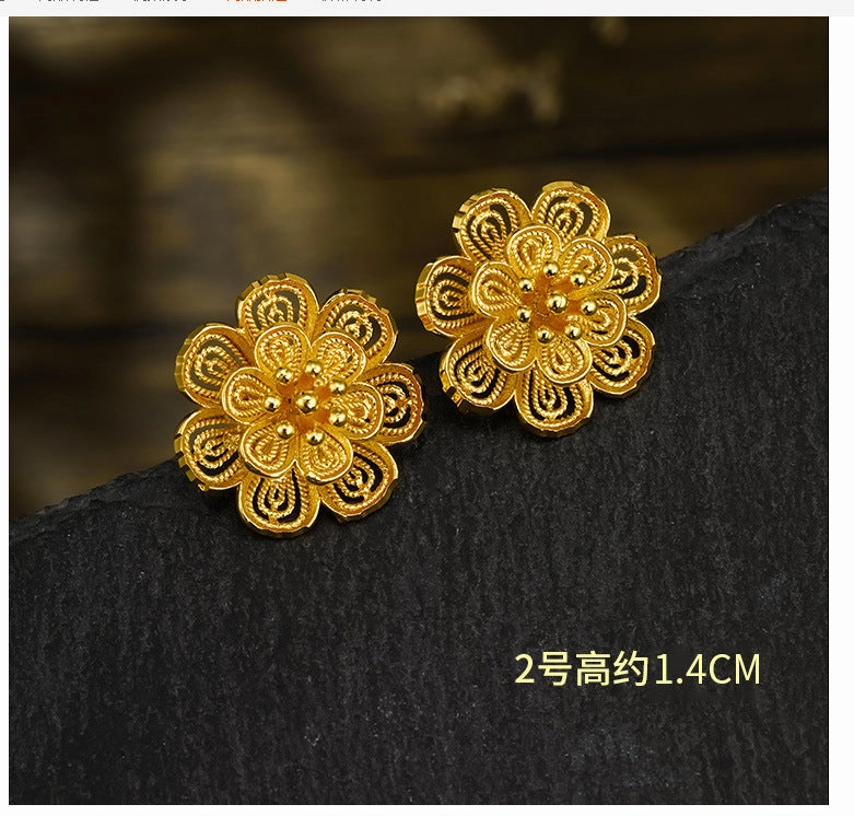 Wholesale Summer Simulated Flower High End, Niche Fashion Retro Earrings