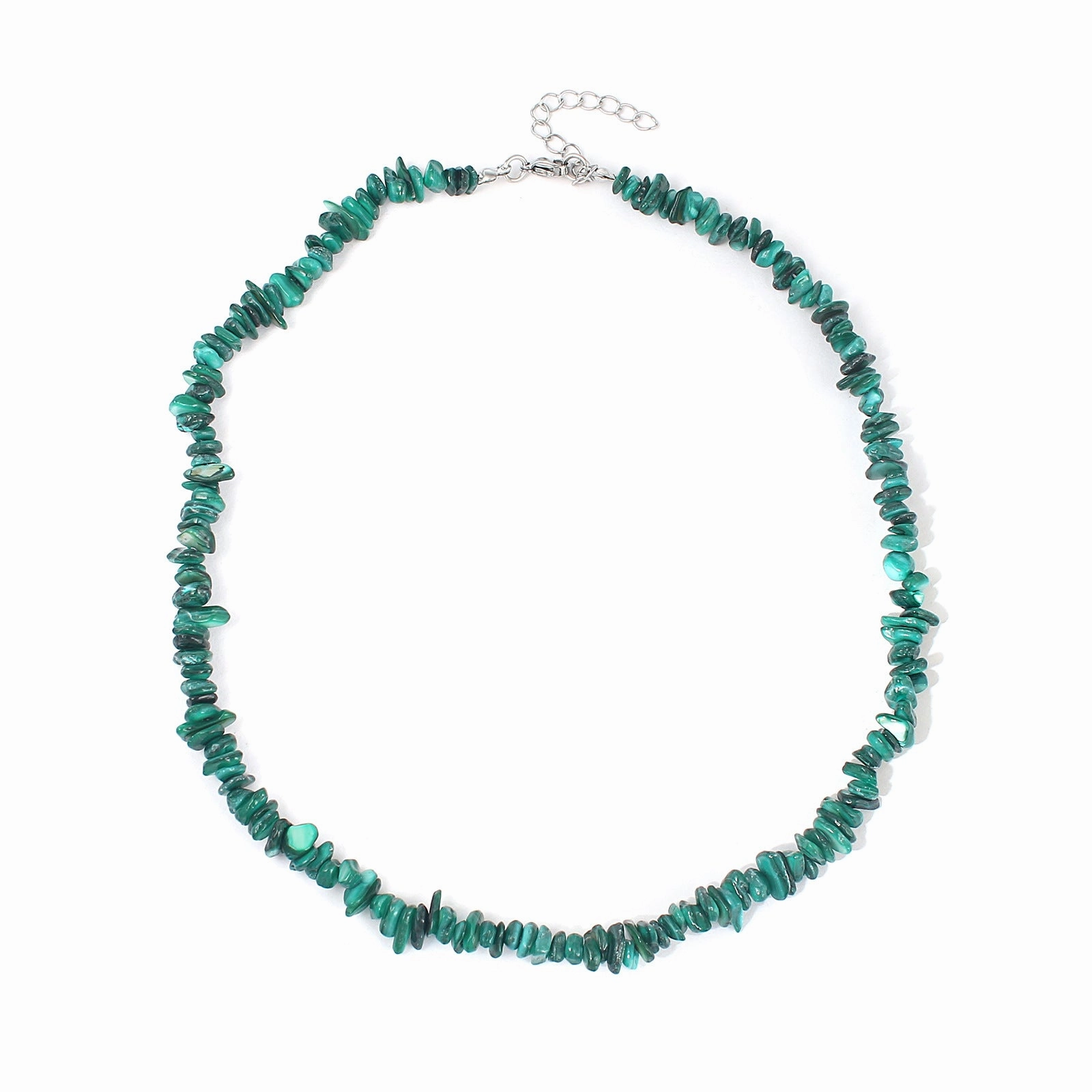 Wholesale Summer vacation new colorful irregular natural shell handmade beaded necklace