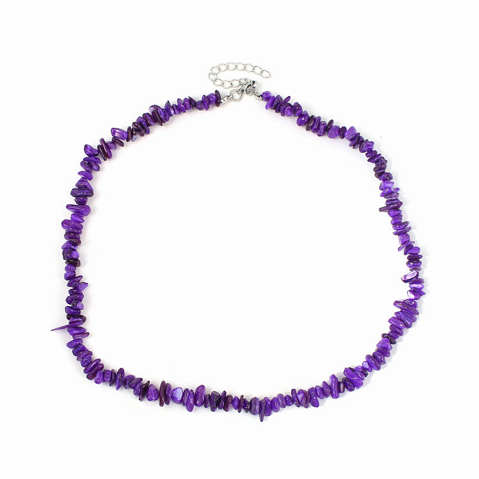 Wholesale Summer vacation new colorful irregular natural shell handmade beaded necklace