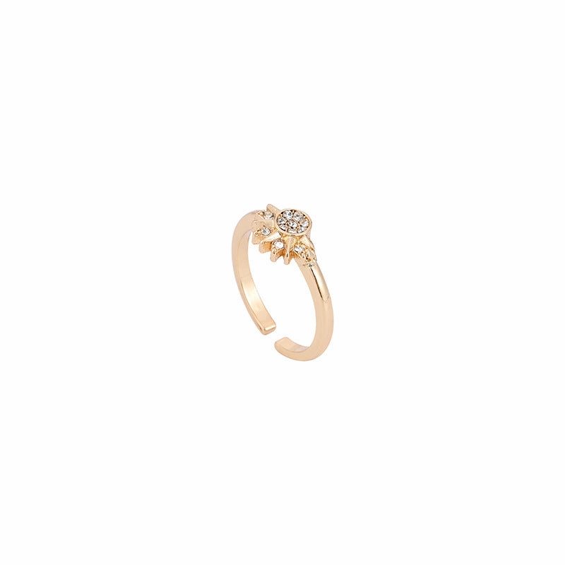Wholesale Sun and Moon Shine Together, Stacked and Personalized, Simple Design, Diamond-set Sun and Moon Couple Rings