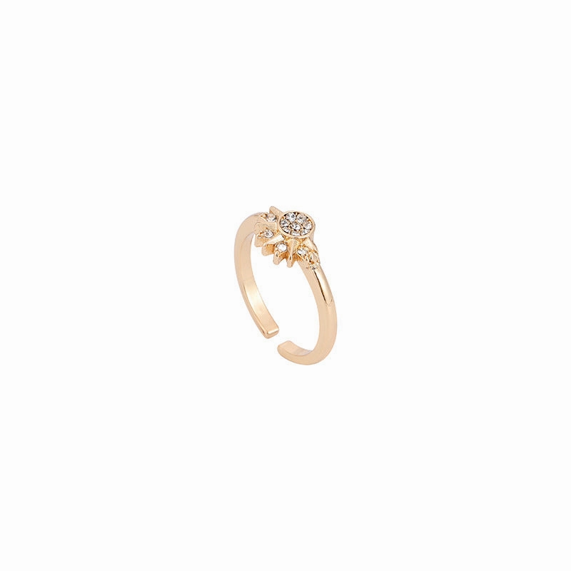 Wholesale Sun and Moon Shine Together, Stacked and Personalized, Simple Design, Diamond-set Sun and Moon Couple Rings