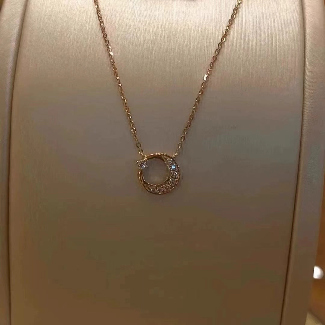 Wholesale Sun, Moon and Stars Necklace Clavicle Chain