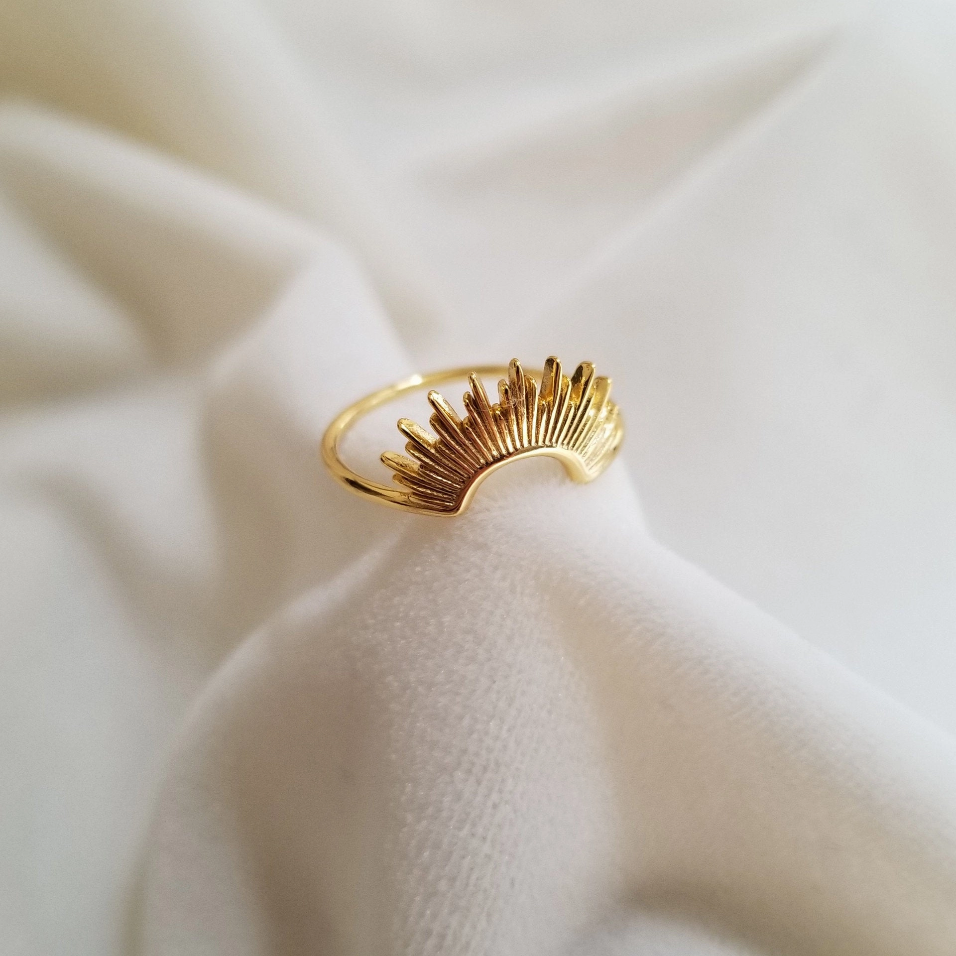 Wholesale Sunflower Titanium Steel Gold Plated Ring