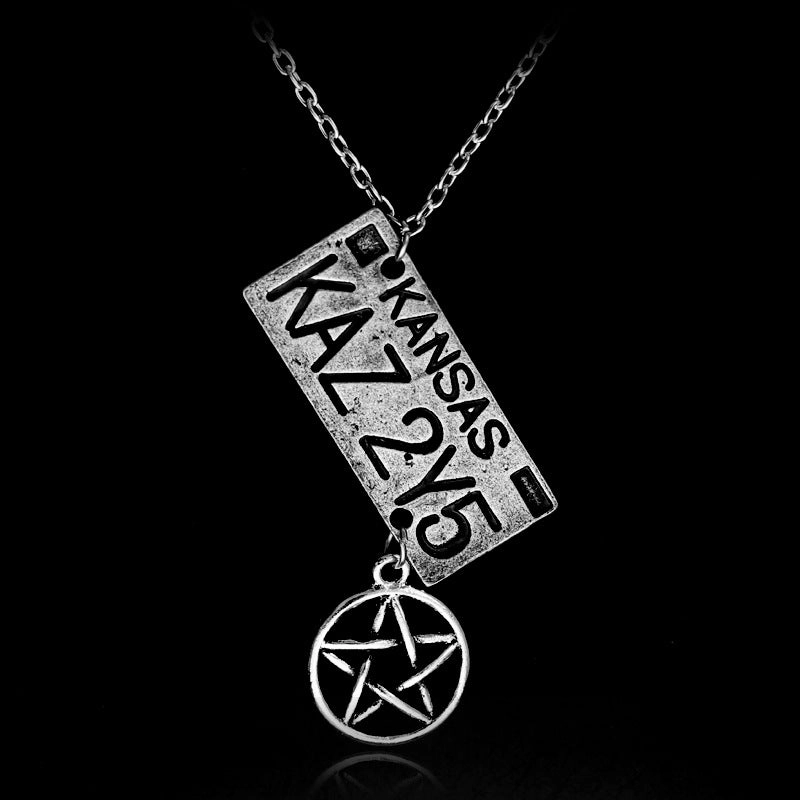 Wholesale Supernatural Dean License Plate Alloy Necklace