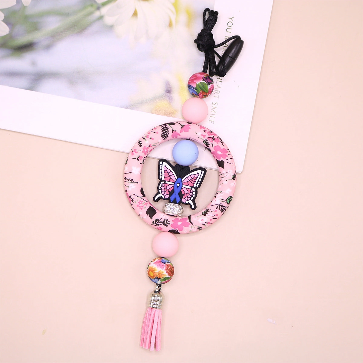 Wholesale Sweater Eco-friendly Silicone Circle Christmas Bull Head Cross Flower Creative Necklace