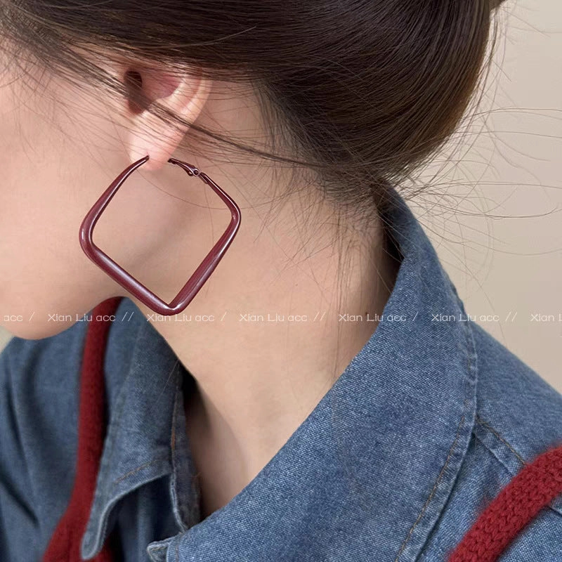 Wholesale Sweet and cool style hot girl plain hoop earrings