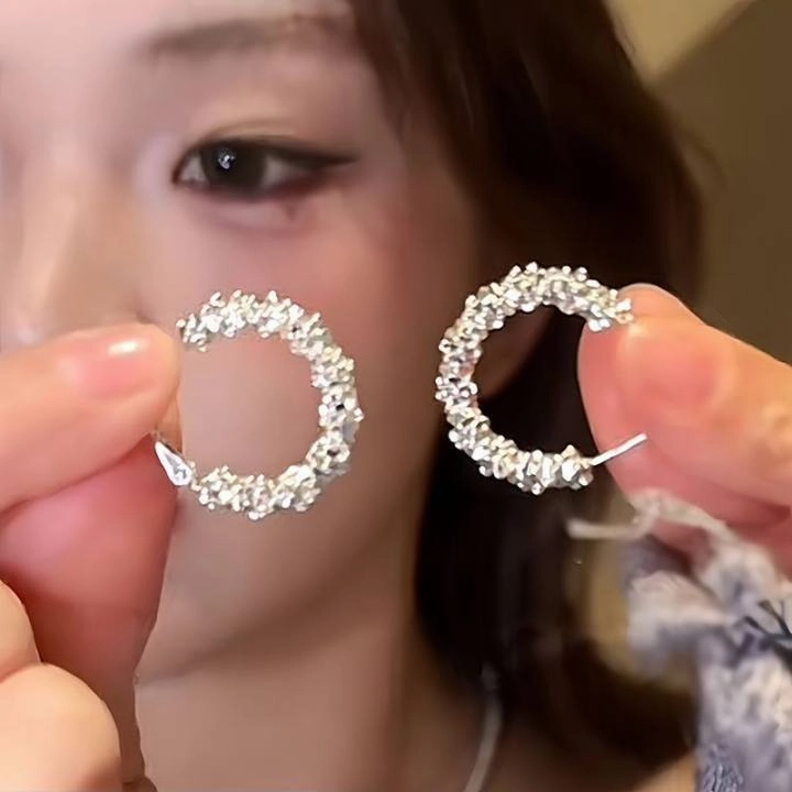Wholesale Sweet and cool style hot girl plain hoop earrings