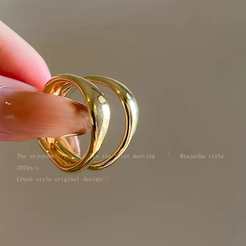 Wholesale Sweet and cool style hot girl plain hoop earrings