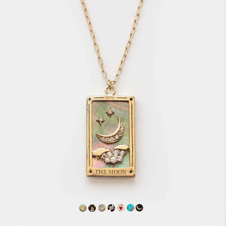 Wholesale TAROT Brand Tarot Necklace with Diamond Drops of Oil Plated with Gold