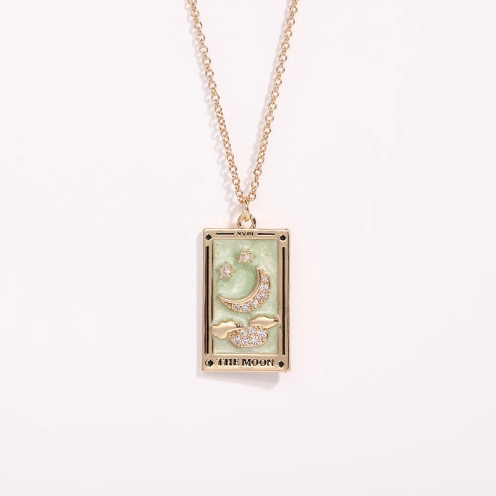 Wholesale TAROT Brand Tarot Necklace with Diamond Drops of Oil Plated with Gold