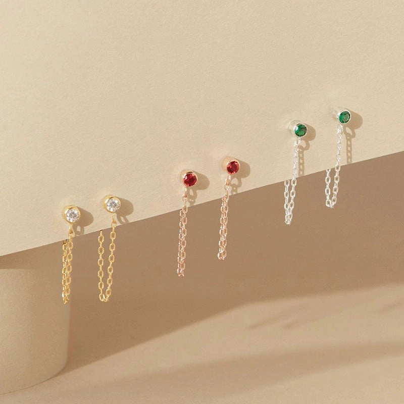 Wholesale Tassel Colored Stainless Steel Earrings