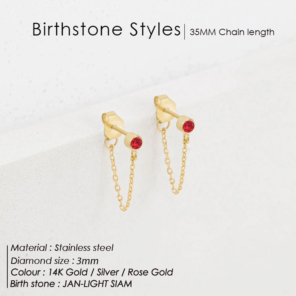 Wholesale Tassel Colored Stainless Steel Earrings
