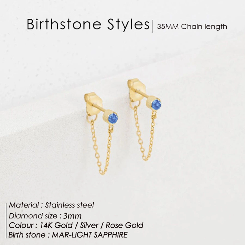 Wholesale Tassel Colored Stainless Steel Earrings