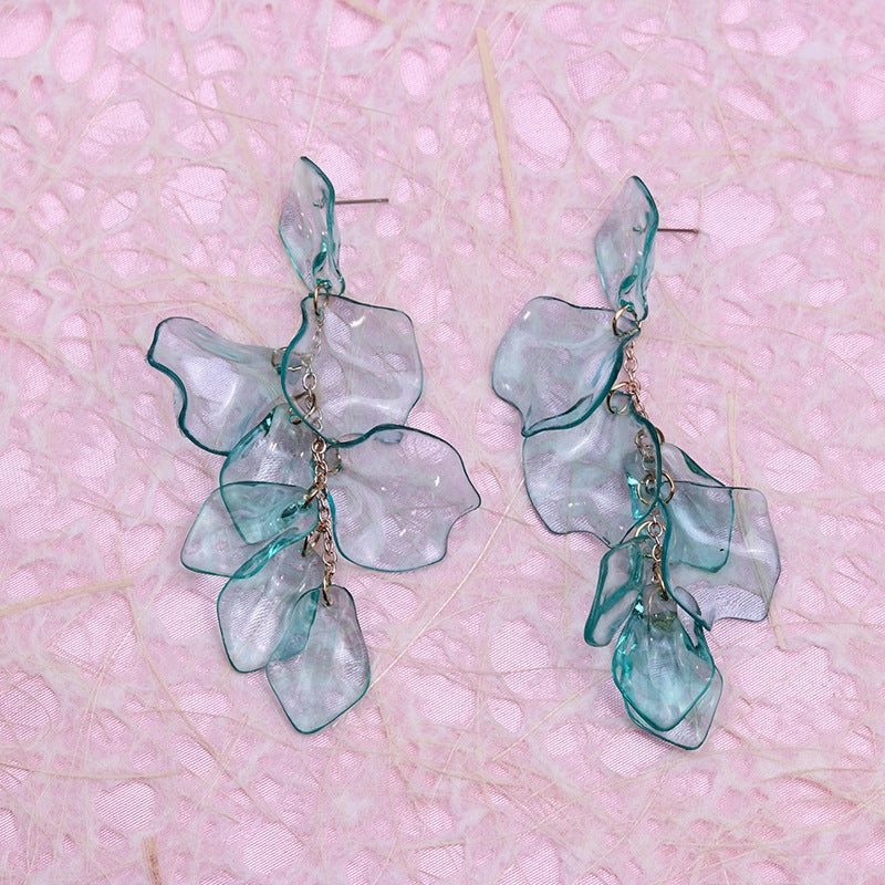 Wholesale Tassels Petals Acrylic Earrings