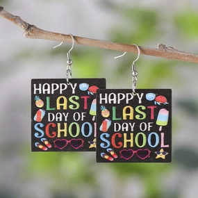 Wholesale Teachers and Students Graduation Season Double-Sided Wooden Earrings