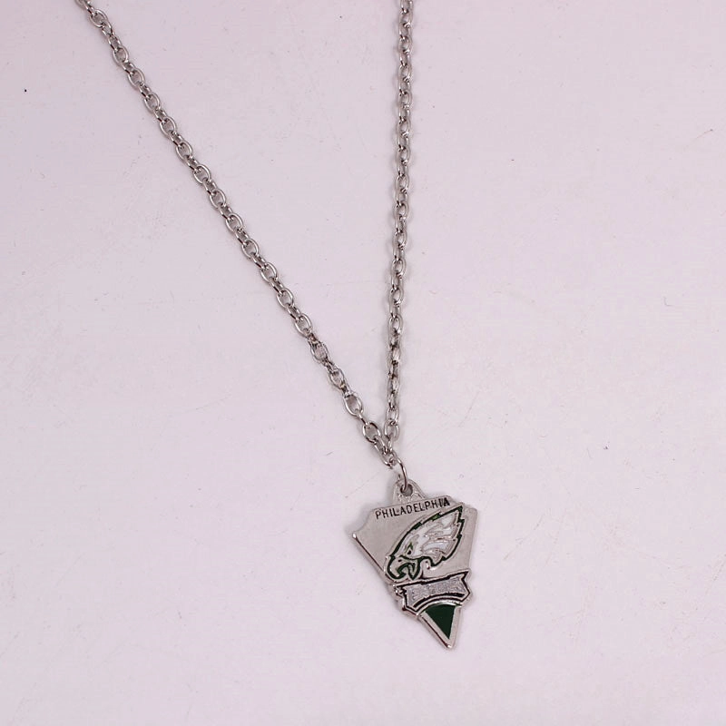 Wholesale Team Logo Dripping Triangle Necklace