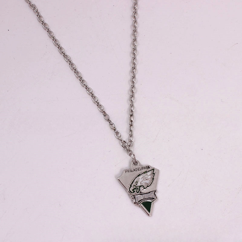 Wholesale Team Logo Dripping Triangle Necklace