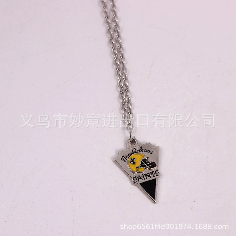 Wholesale Team Logo Dripping Triangle Necklace