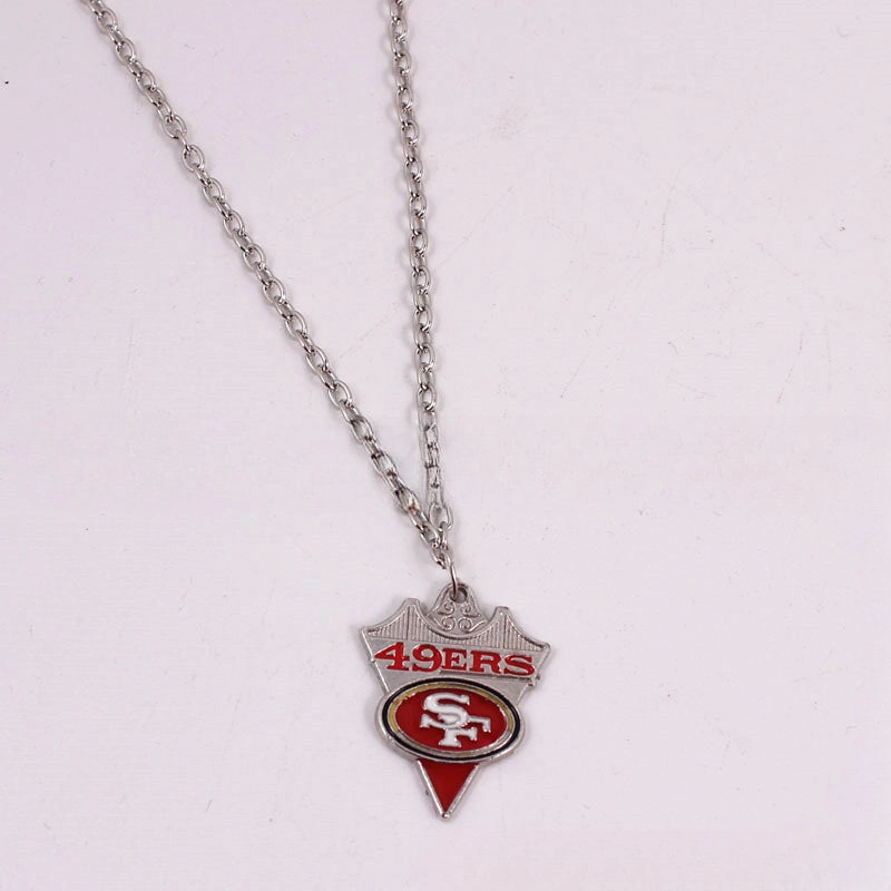 Wholesale Team Logo Dripping Triangle Necklace