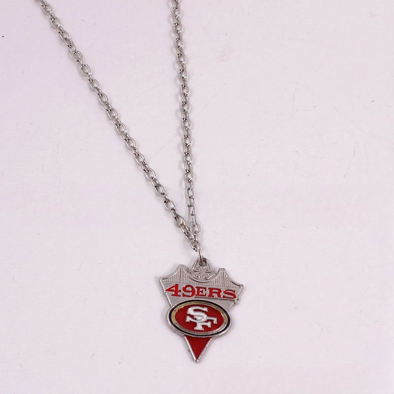 Wholesale Team Logo Dripping Triangle Necklace