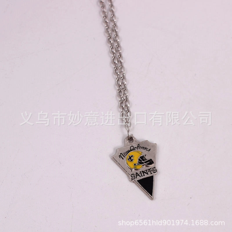 Wholesale Team Logo Dripping Triangle Necklace