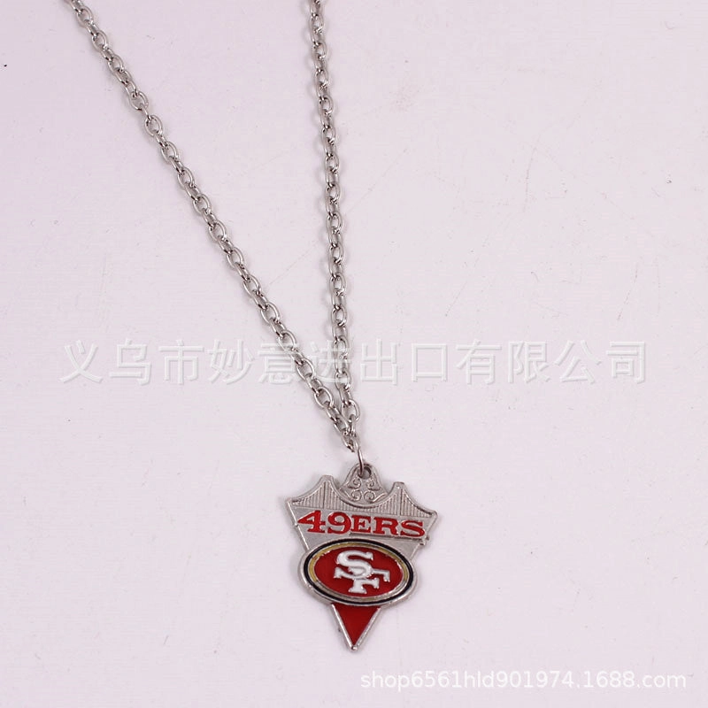 Wholesale Team Logo Dripping Triangle Necklace