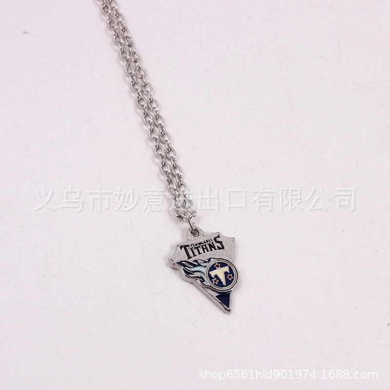 Wholesale Team Logo Dripping Triangle Necklace