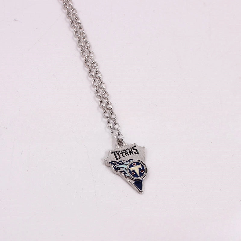 Wholesale Team Logo Dripping Triangle Necklace
